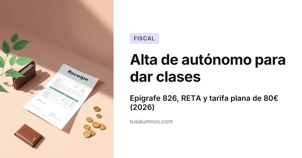 Alta autónomo para dar clases particulares: cuándo y cómo