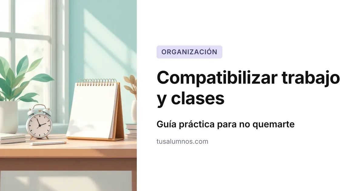 Compatibilizar trabajo y clases particulares: guía práctica