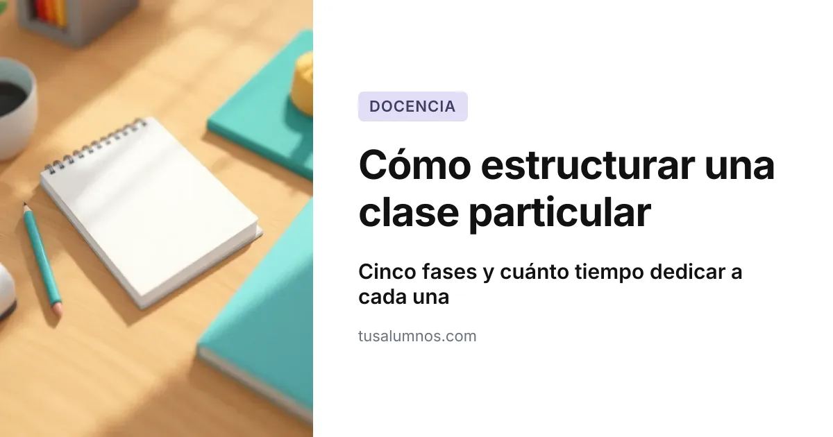 Cómo estructurar una clase particular: 5 fases y tiempos