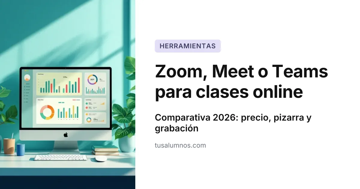 Zoom, Meet o Teams para clases online: comparativa 2026