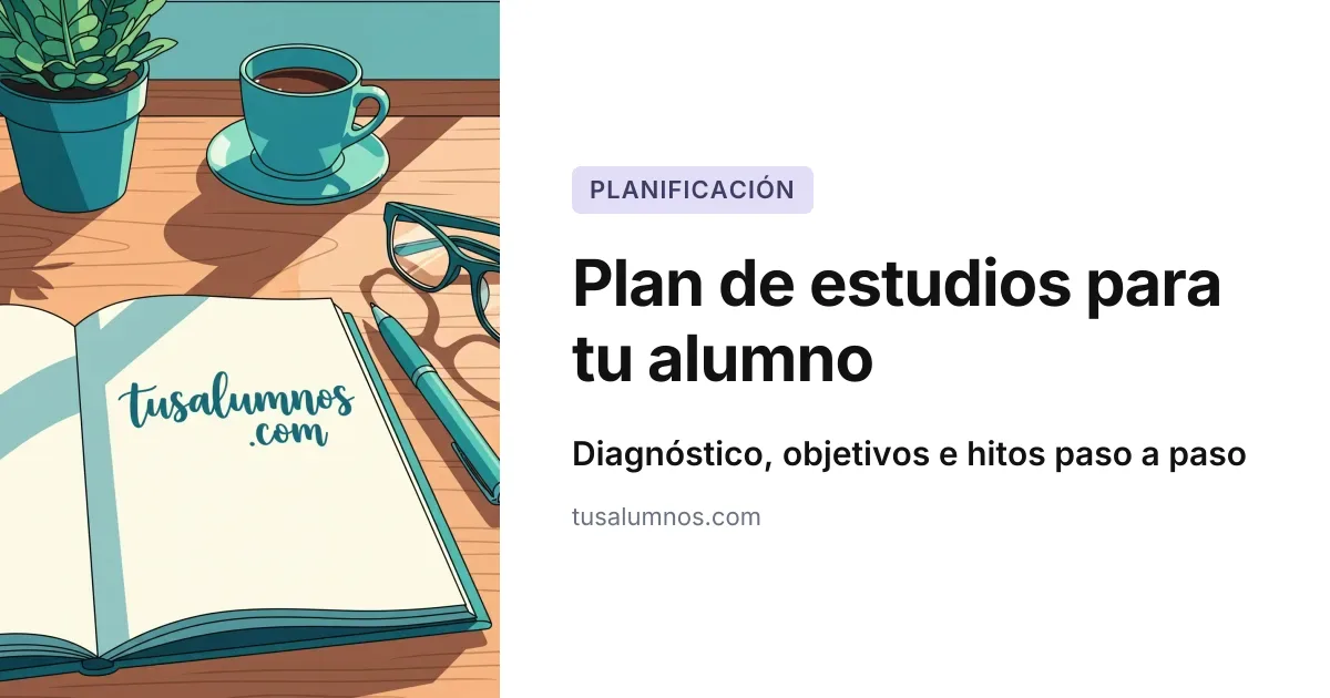 Plan de estudios para tu alumno: cómo diseñarlo paso a paso