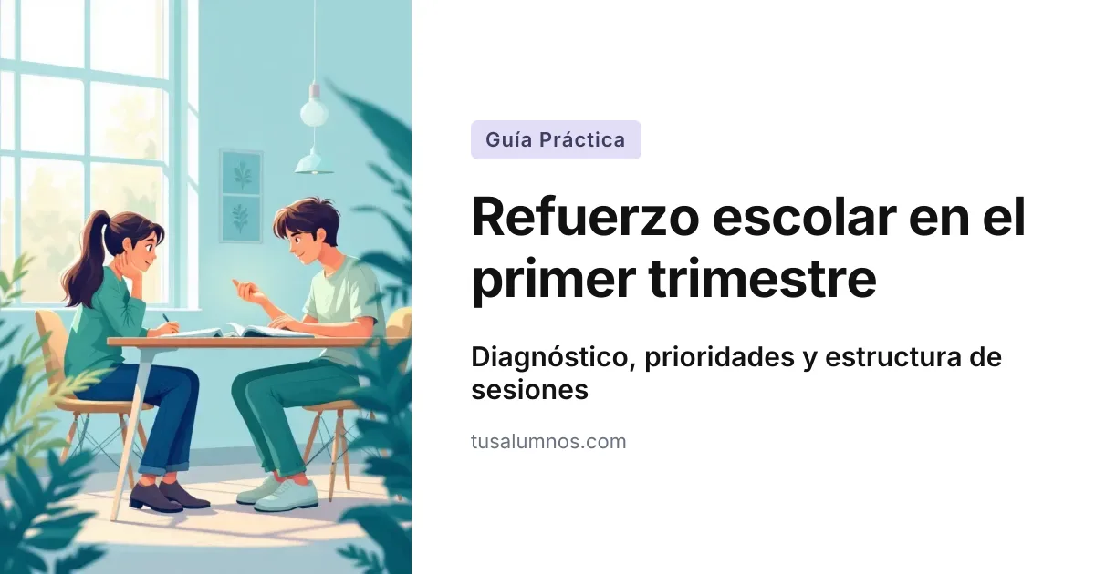 Refuerzo escolar en el primer trimestre: guía práctica