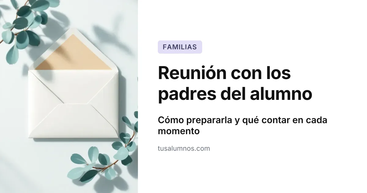 Reunión con los padres del alumno: guía para profesores
